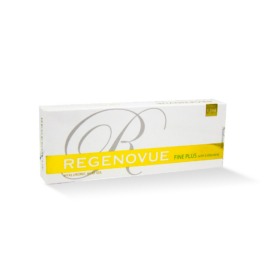 Regenovue Fine Plus lightweight dermal filler for smoothing fine lines and improving skin texture.