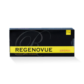 Regenovue Sub-Q Plus: Hyaluronic acid-based filler for deep wrinkle treatment, facial contouring, and volume restoration.