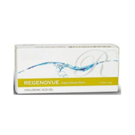 Regenovue Aqua Shine for deep skin hydration and revitalization, enriched with hyaluronic acid for a radiant, youthful glow.