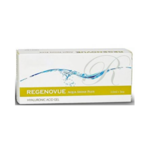 Regenovue Aqua Shine for deep skin hydration and revitalization, enriched with hyaluronic acid for a radiant, youthful glow.