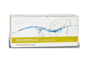 Regenovue Aqua Shine for deep skin hydration and revitalization, enriched with hyaluronic acid for a radiant, youthful glow.