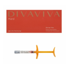 Divaviva Hard dermal filler in elegant packaging, designed for precise facial contouring and deep wrinkle correction with advanced hyaluronic acid technology.