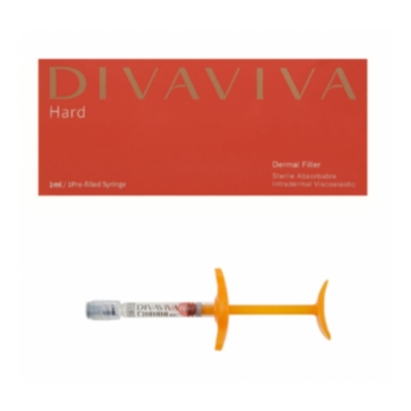 Divaviva Hard dermal filler in elegant packaging, designed for precise facial contouring and deep wrinkle correction with advanced hyaluronic acid technology.