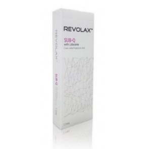 Revolax Sub-Q dermal filler for deep tissue volume restoration and enhanced facial contouring.