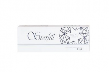 StarFill Deep Plus Lidocaine dermal filler for deep wrinkle treatment and facial volume restoration, enriched with lidocaine for a comfortable, long-lasting result
