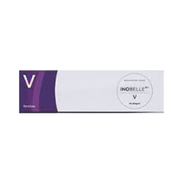Inobelle V+ dermal filler for deep wrinkle correction, facial volumization, and long-lasting contour enhancement.